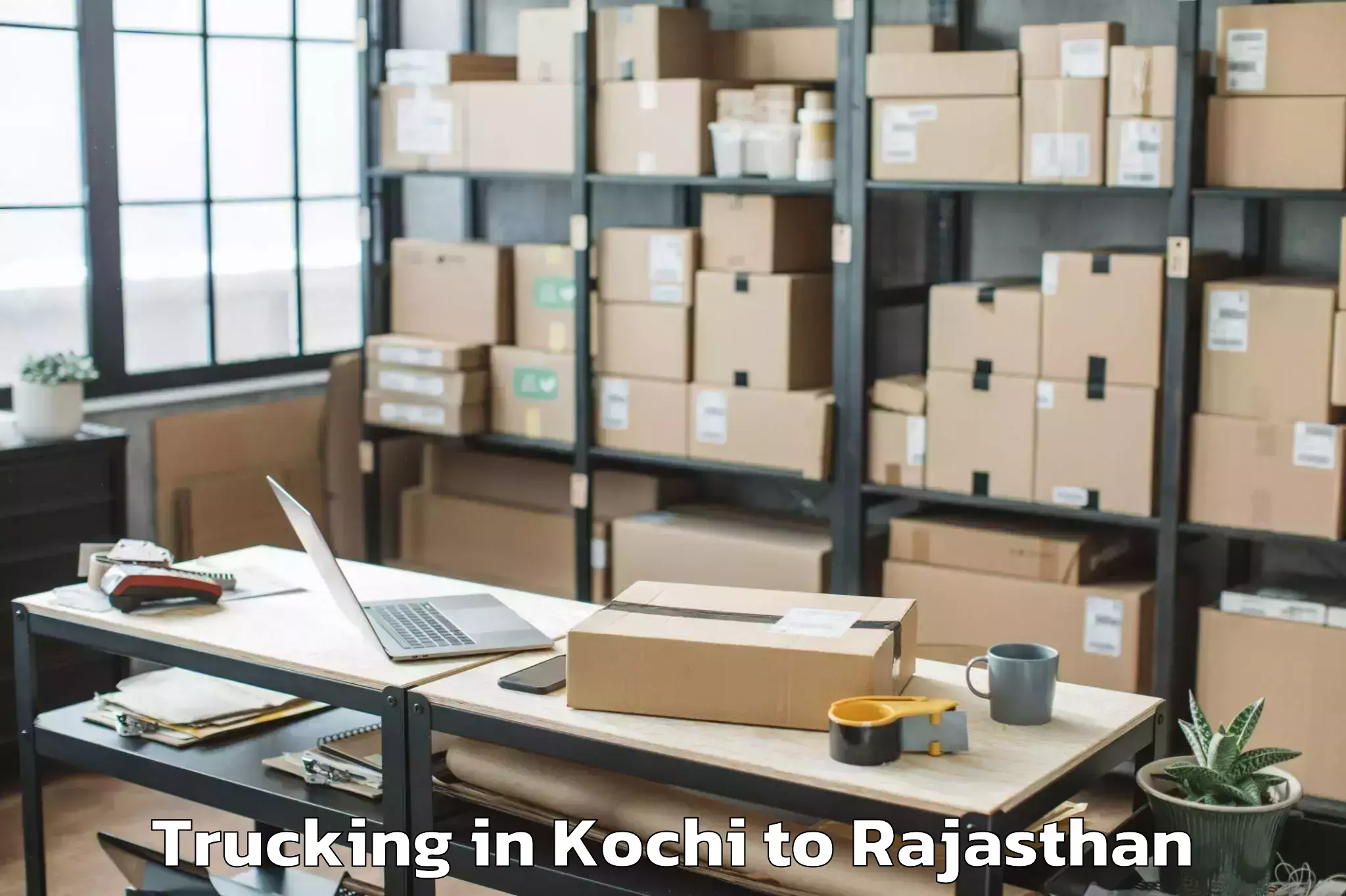 Book Kochi to Ladnu Trucking